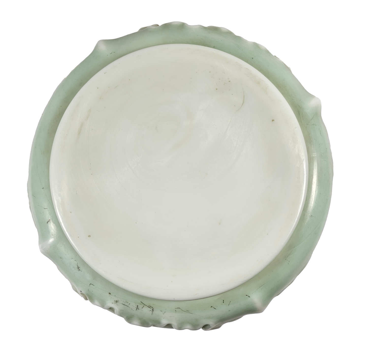 Bottom of an Antique Late-Victorian Opal-Glass Dresser Box – “Wave Crest/Nakara” Style (c. 1895-1910)