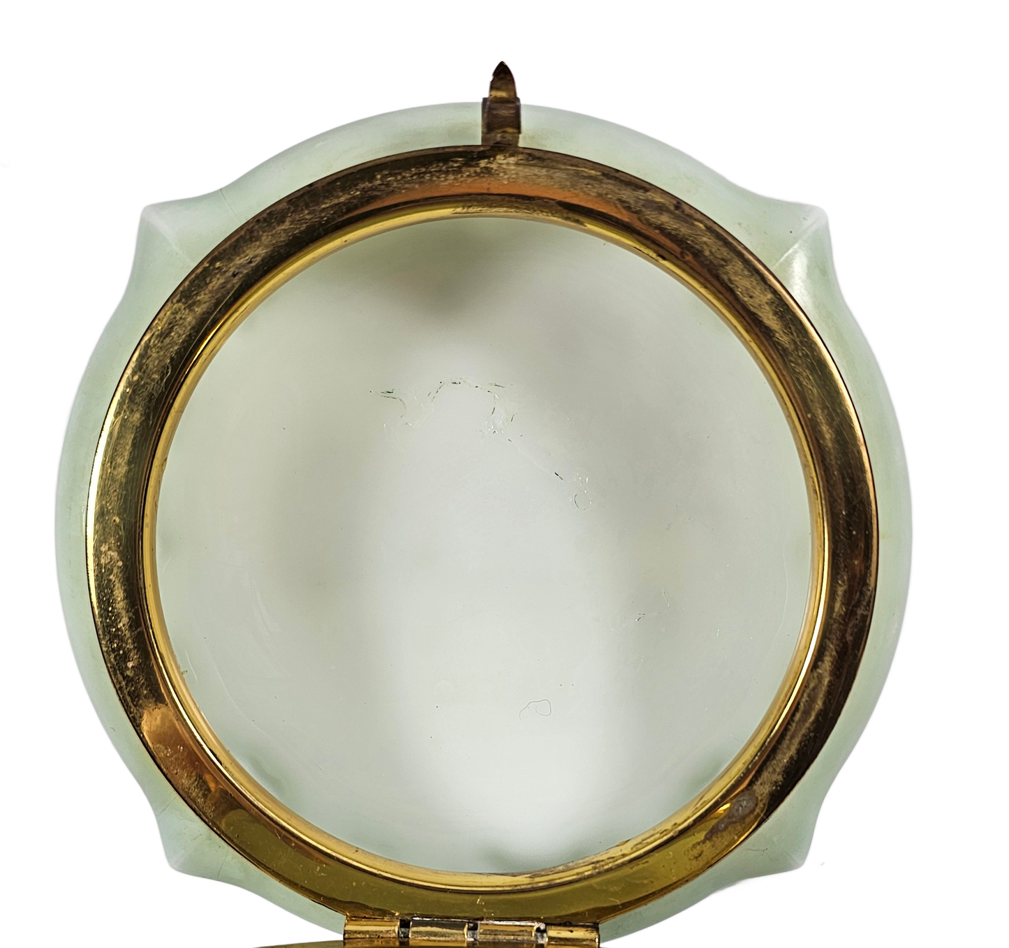 Interior of an Antique Late-Victorian Opal-Glass Dresser Box – “Wave Crest/Nakara” Style (c. 1895-1910)