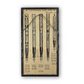 Vintage-style advertisement for pens with decorative text on a white background