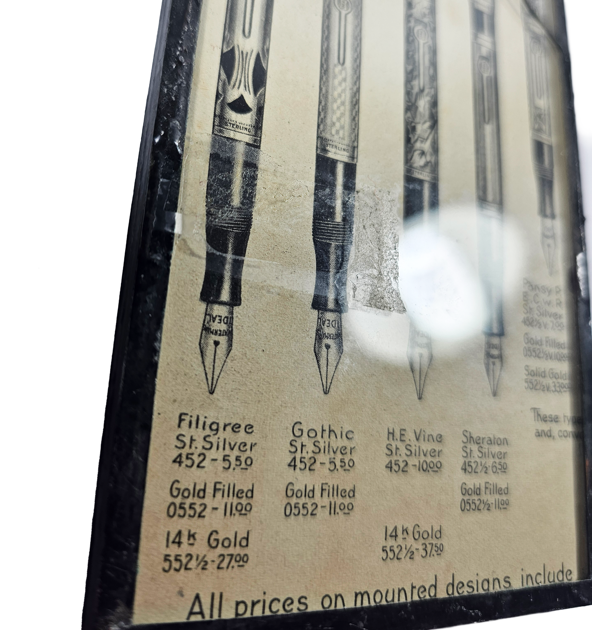 Vintage c.1915 Waterman’s Ideal Fountain Pen Christmas Advertising Print Back