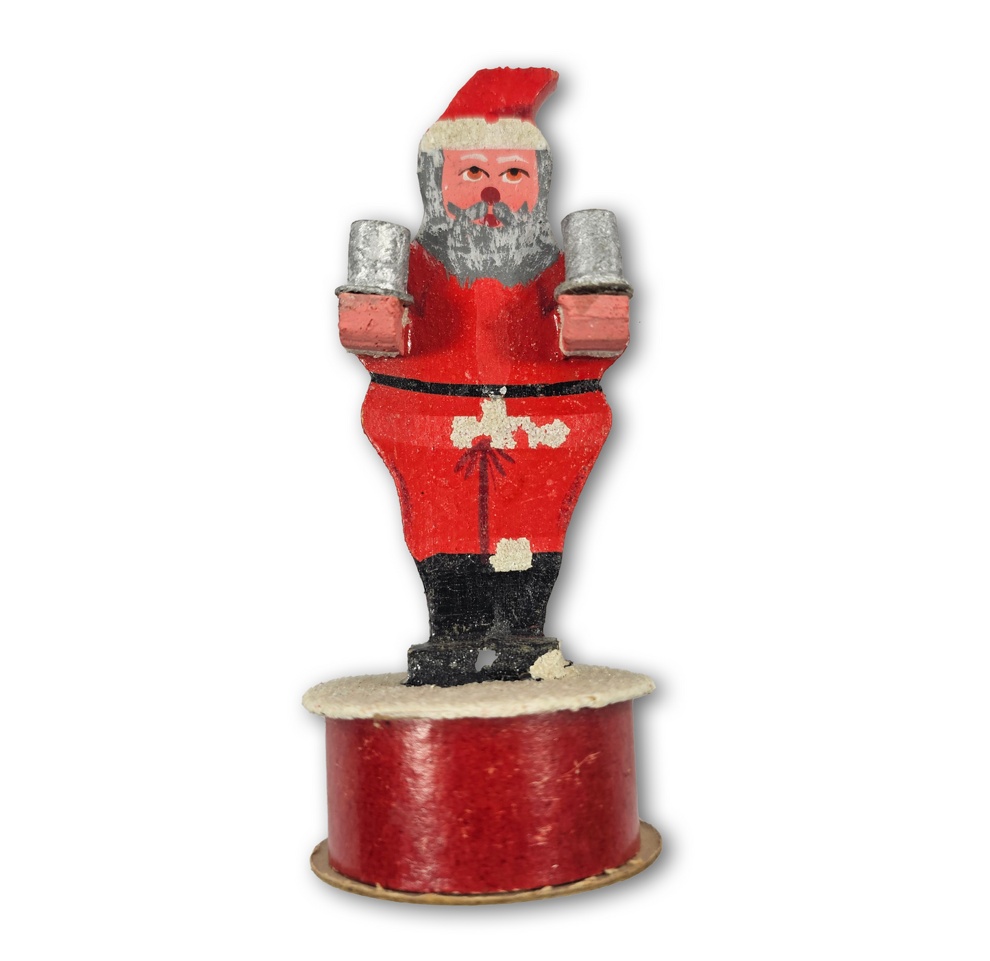 Vintage AF&C Hand Painted German Christmas Santa Candy Container