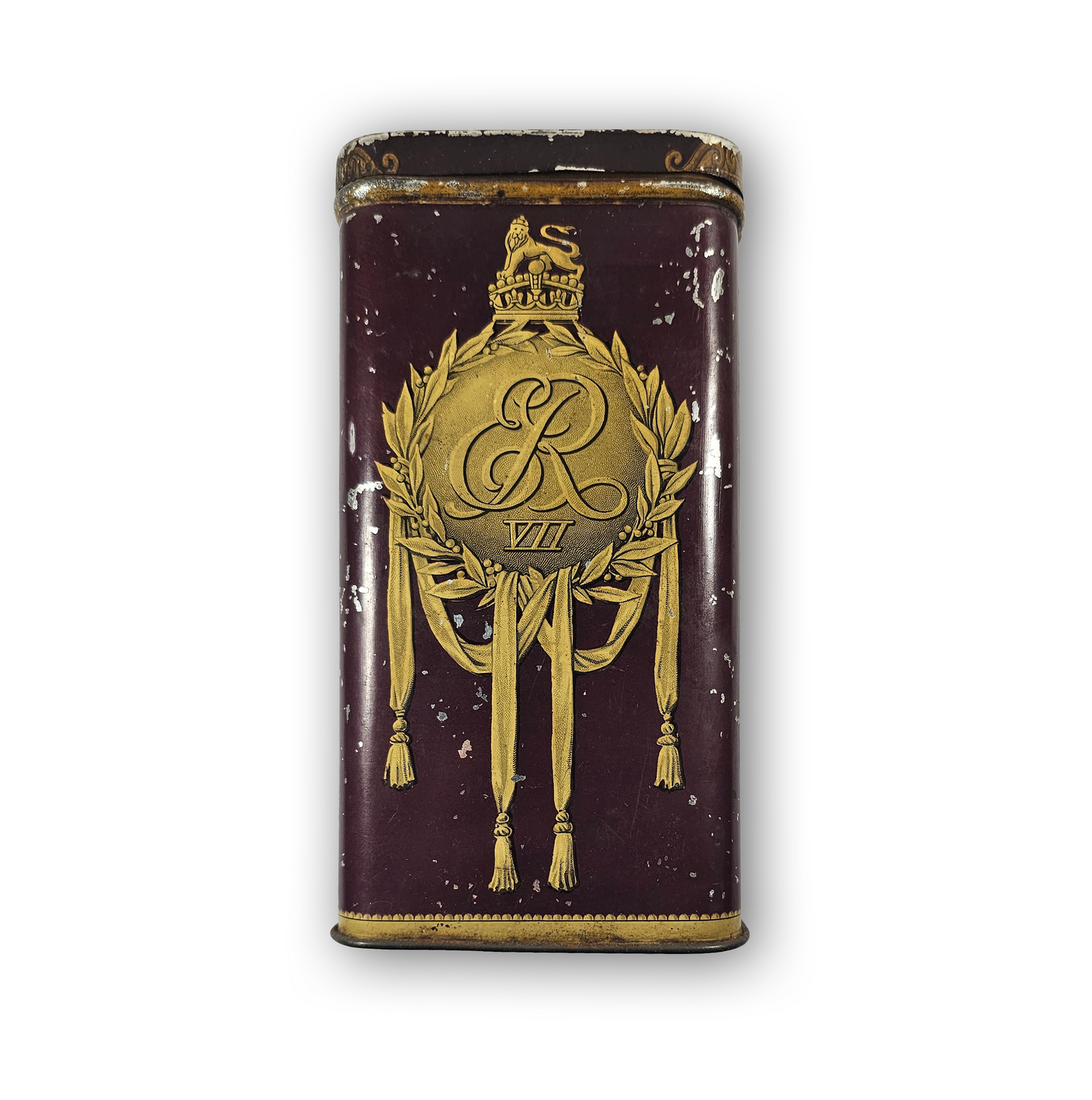 Antique 1910 King Edward VII & Queen Alexandra Commemorative Tea Tin