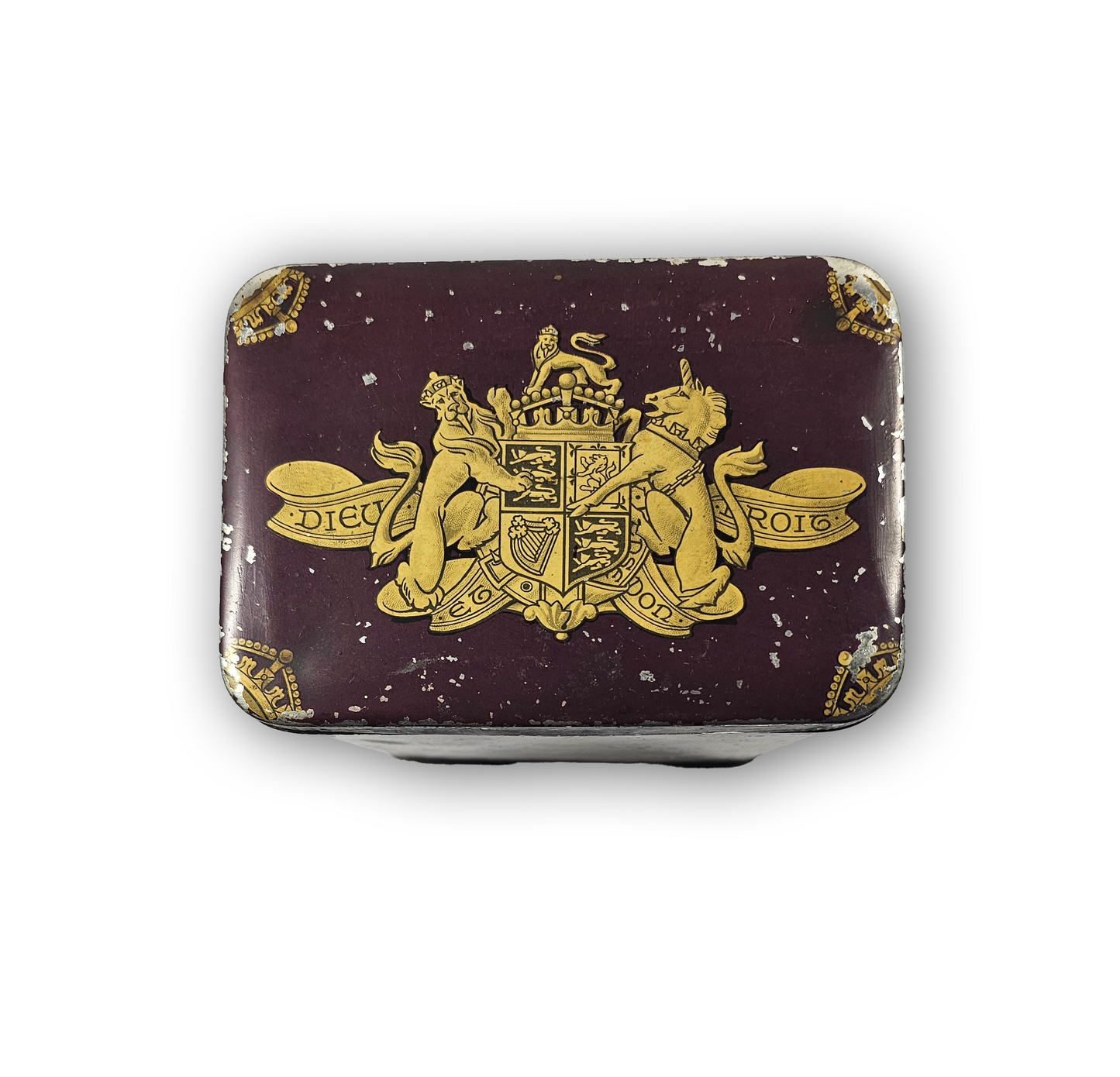 Antique 1910 King Edward VII & Queen Alexandra Commemorative Tea Tin