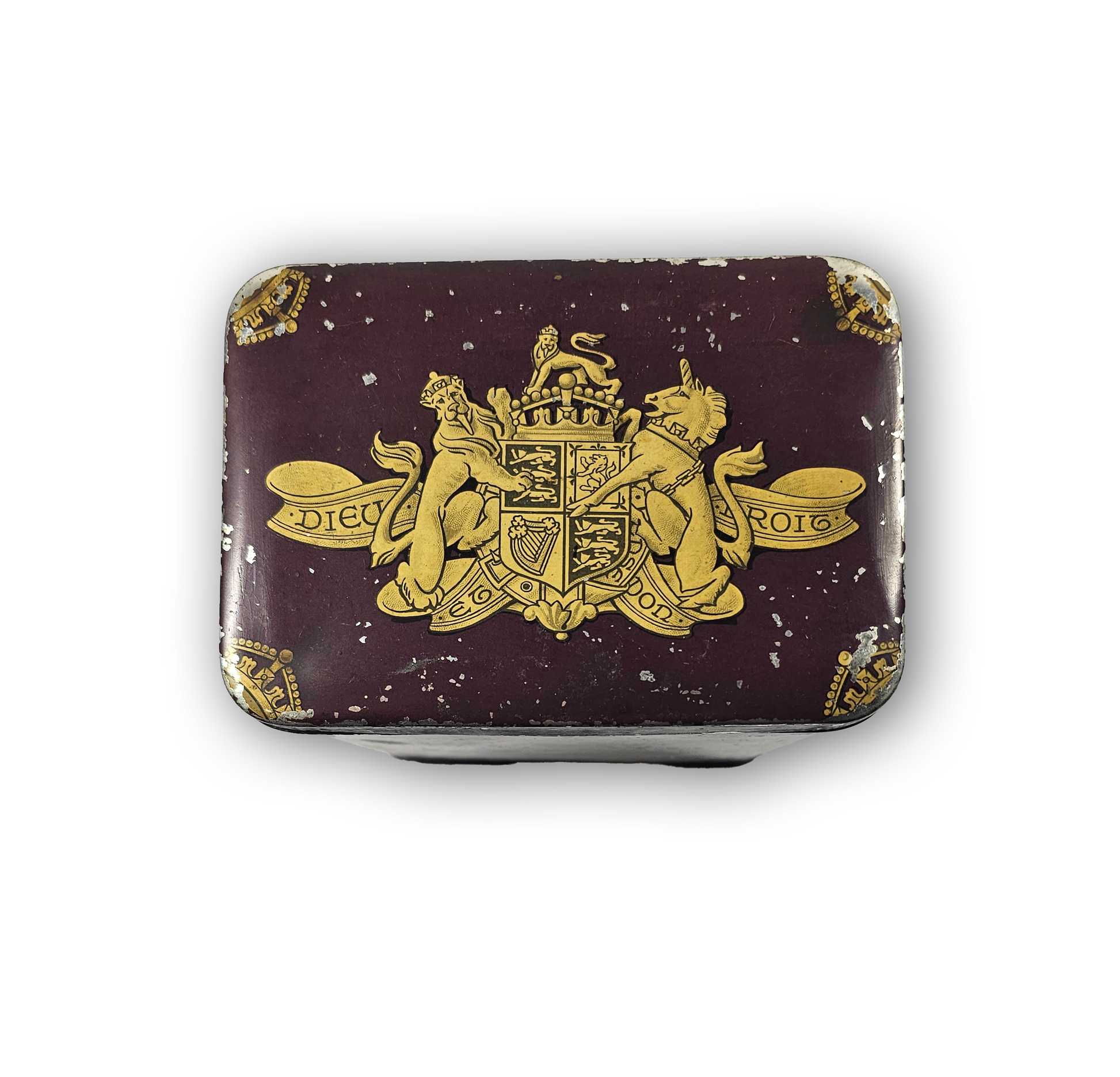 Antique 1910 King Edward VII & Queen Alexandra Commemorative Tea Tin