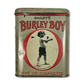 Vintage tin can with 'Bagley's Burley Boy' branding and a child illustration on a white background.
