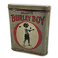 Vintage tin can with 'Bagley's Burley Boy' branding on a white background