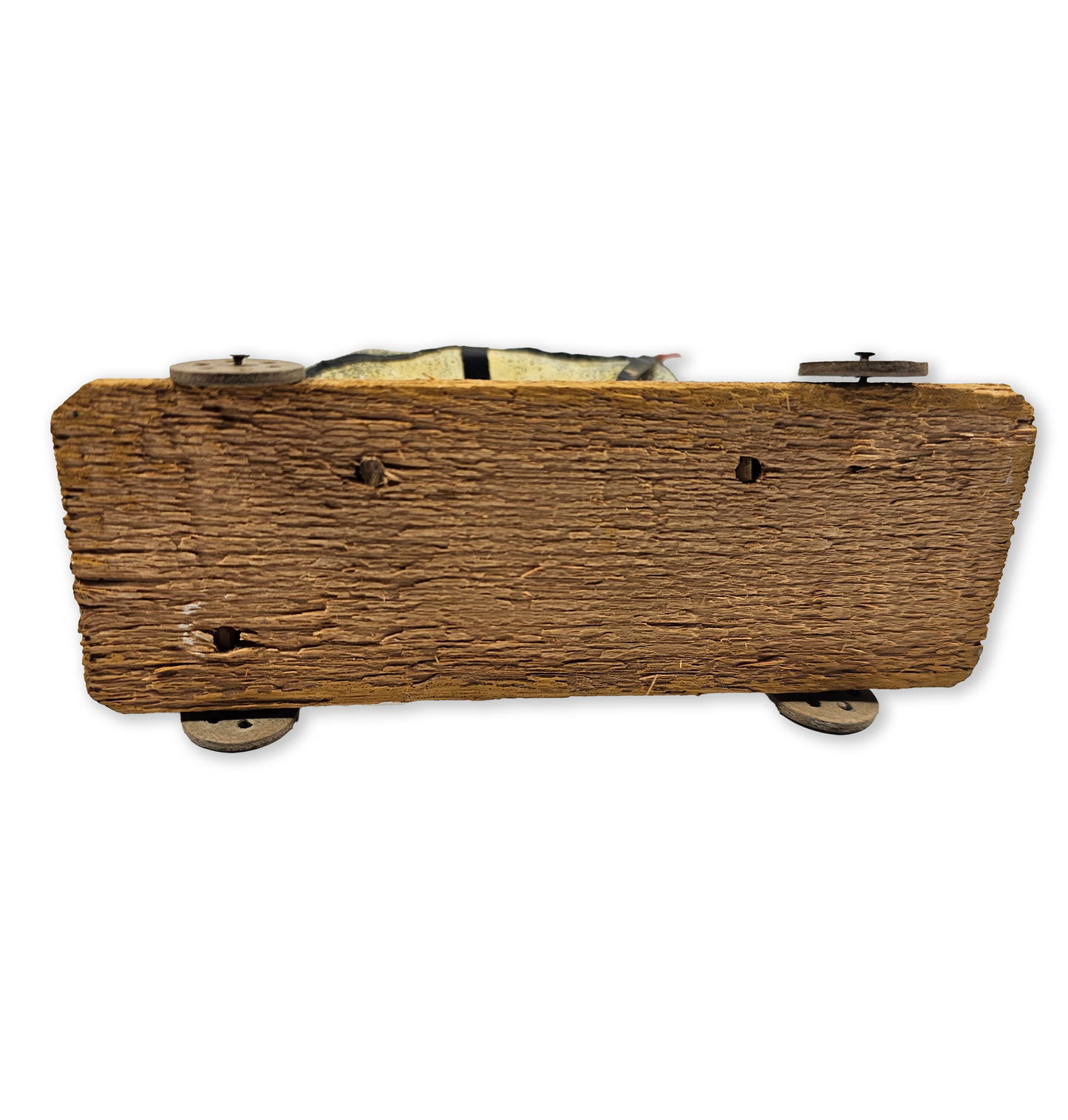 Antique German Papier Mache Pull Toy Horse on Platform with Paper Harness