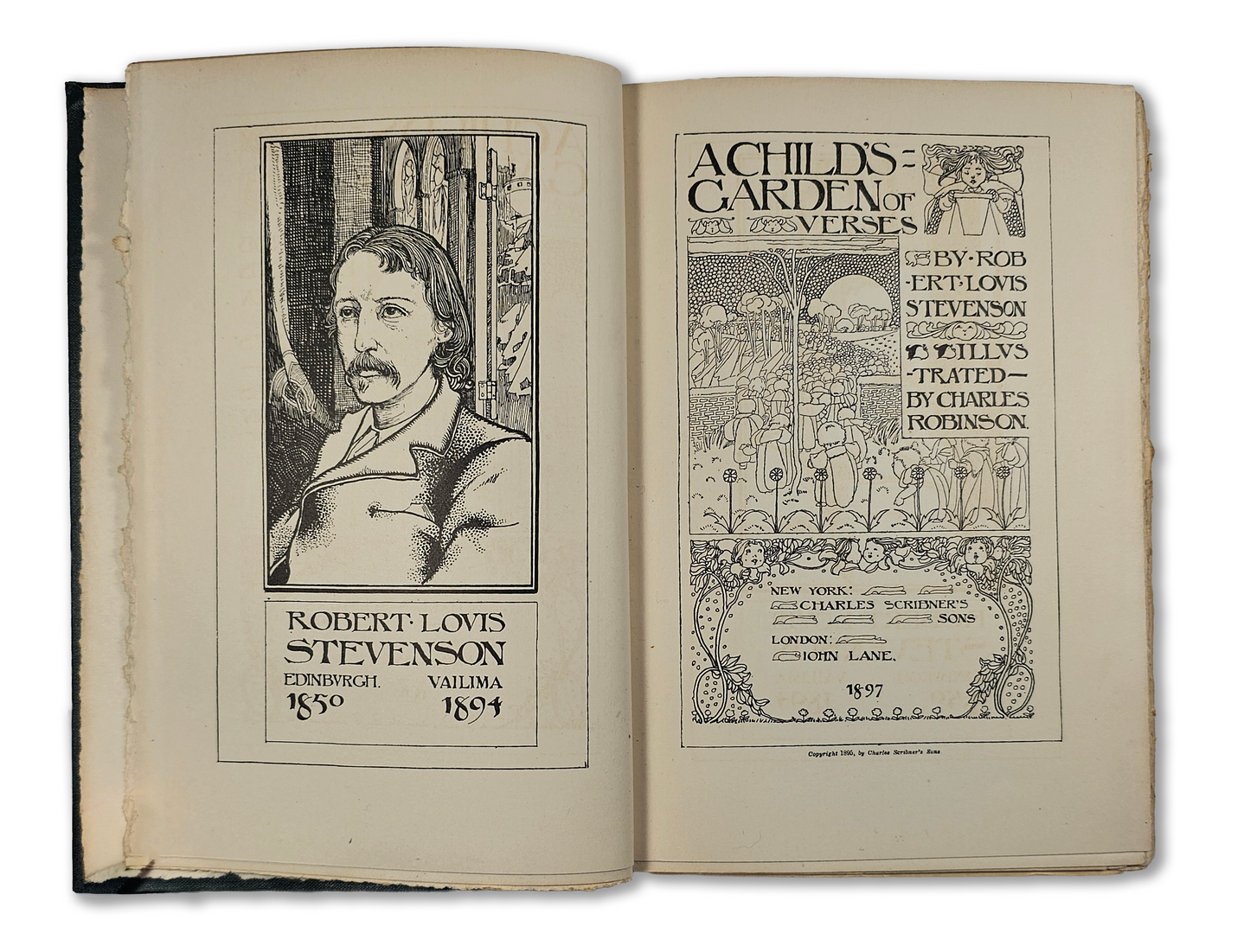 1897 A Child’s Garden of Verses Book by Robert Louis Stevenson – Illustrated by Charles Robinson.
