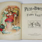 Open book titled 'Puss in Boots and Other Fairy Tales' with illustrations on a white background